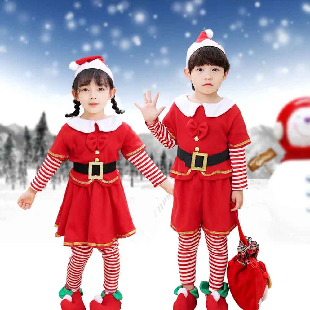 Elf Costume Christmas - Çocuklar İçin Noel Elf Seti -