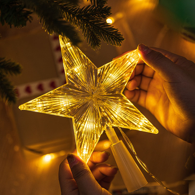 Star Tree Topper - 15/19/23cm Noel Ağacı Tepesi Yıldız Işığı