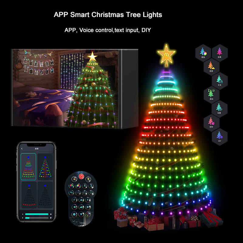 Star Tree Topper - 7FT 400 LED'li Akıllı Noel Ağacı