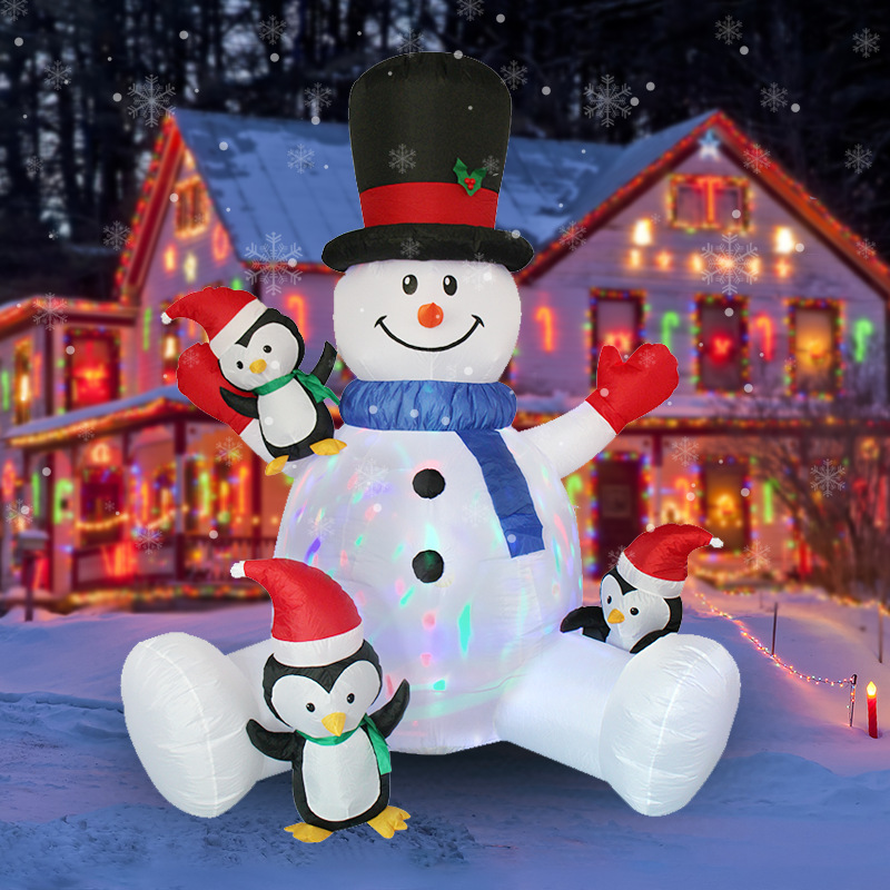 Christmas Lights Outdoor - Noel Şişme Kardan Adam Penguen LED
