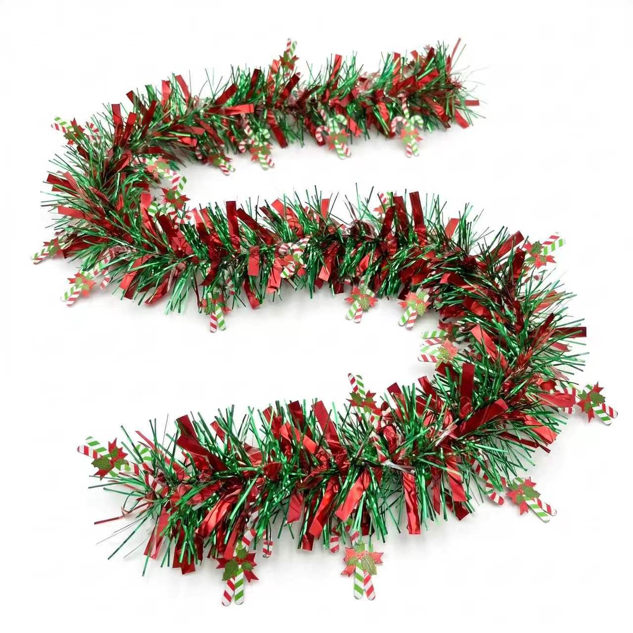 Tinsel Garland Decoration - 2 Metre Noel Süsleme Çelenkleri Yanardöner