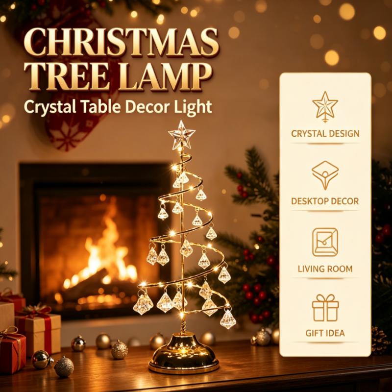 Star Tree Topper - Noel Ağacı Masa Lambası, Pilli LED