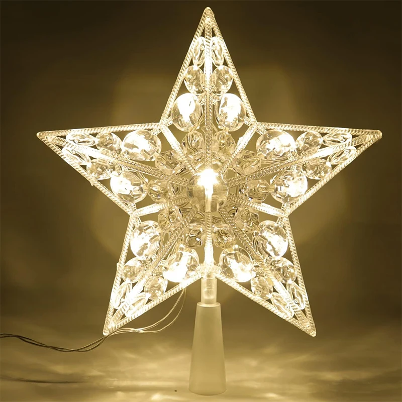 Star Tree Topper - 15 cm Noel Süsü Işıklı Ağacı