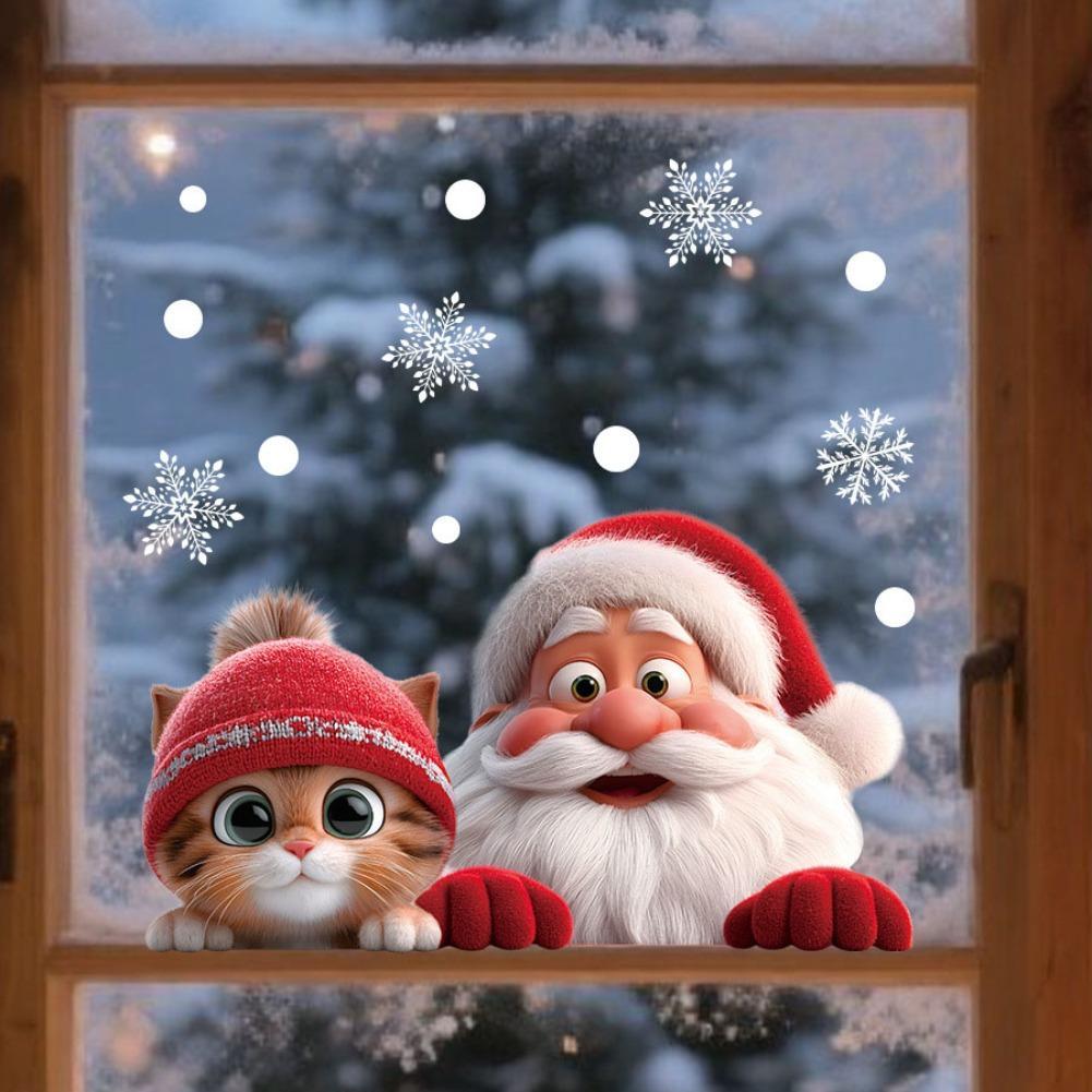 Snowflake Window Decal - 2 adet Noel Pencere Çıkartmaları Noel