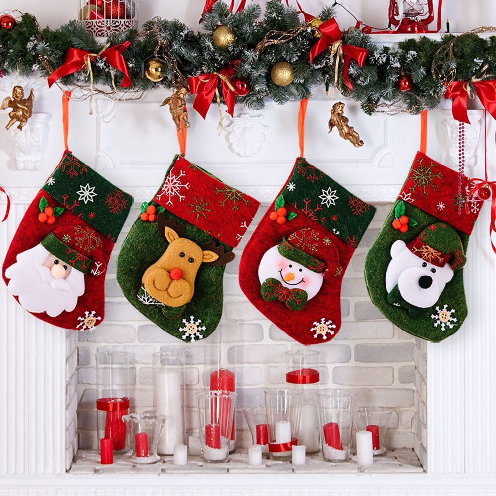 Christmas Stocking Hanging - Süs Noel Çorabı Parçaları Aksesuar Dekor