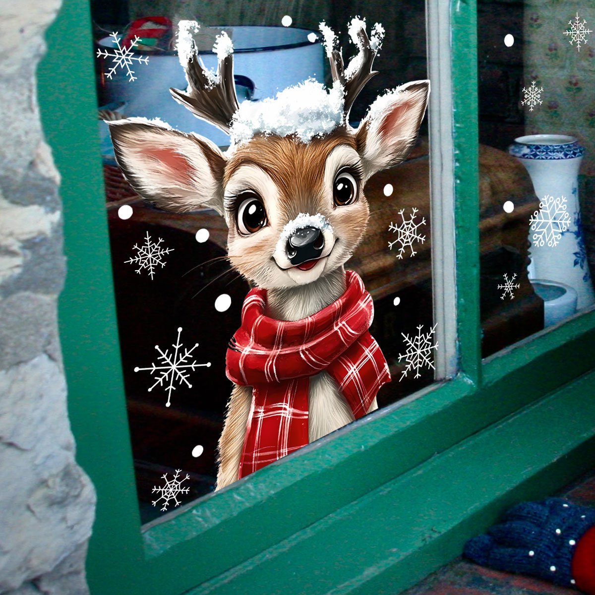 1 adet Noel Eşarp Kar Tanesi R - Snowflake Window Decal incelemesi ve fiyatı