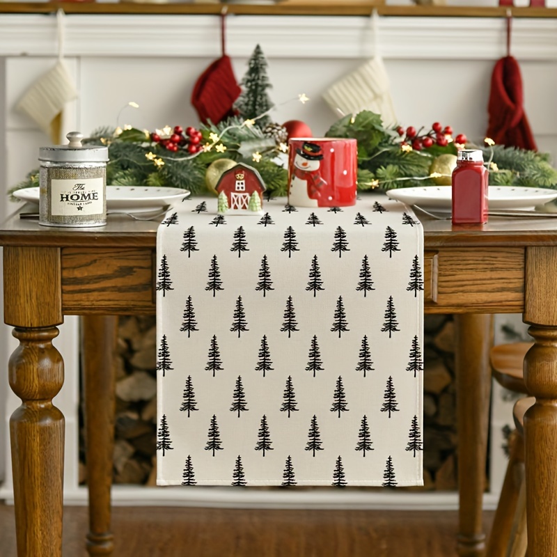 Basit Noel Ağacı Masa Örtüsü M - Christmas Table Runner incelemesi ve fiyatı