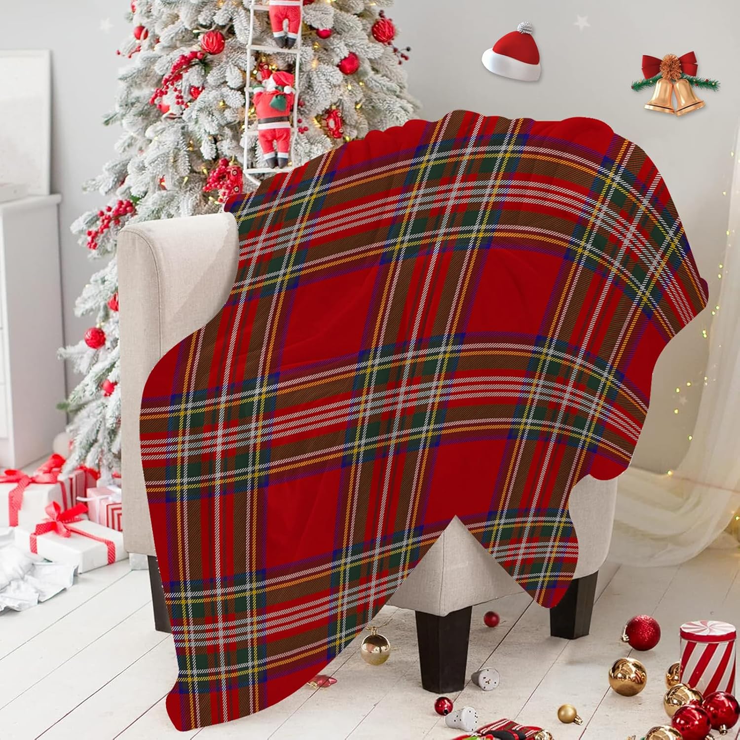 Noel ekose desenli battaniyele - Christmas Throw Blanket incelemesi ve fiyatı