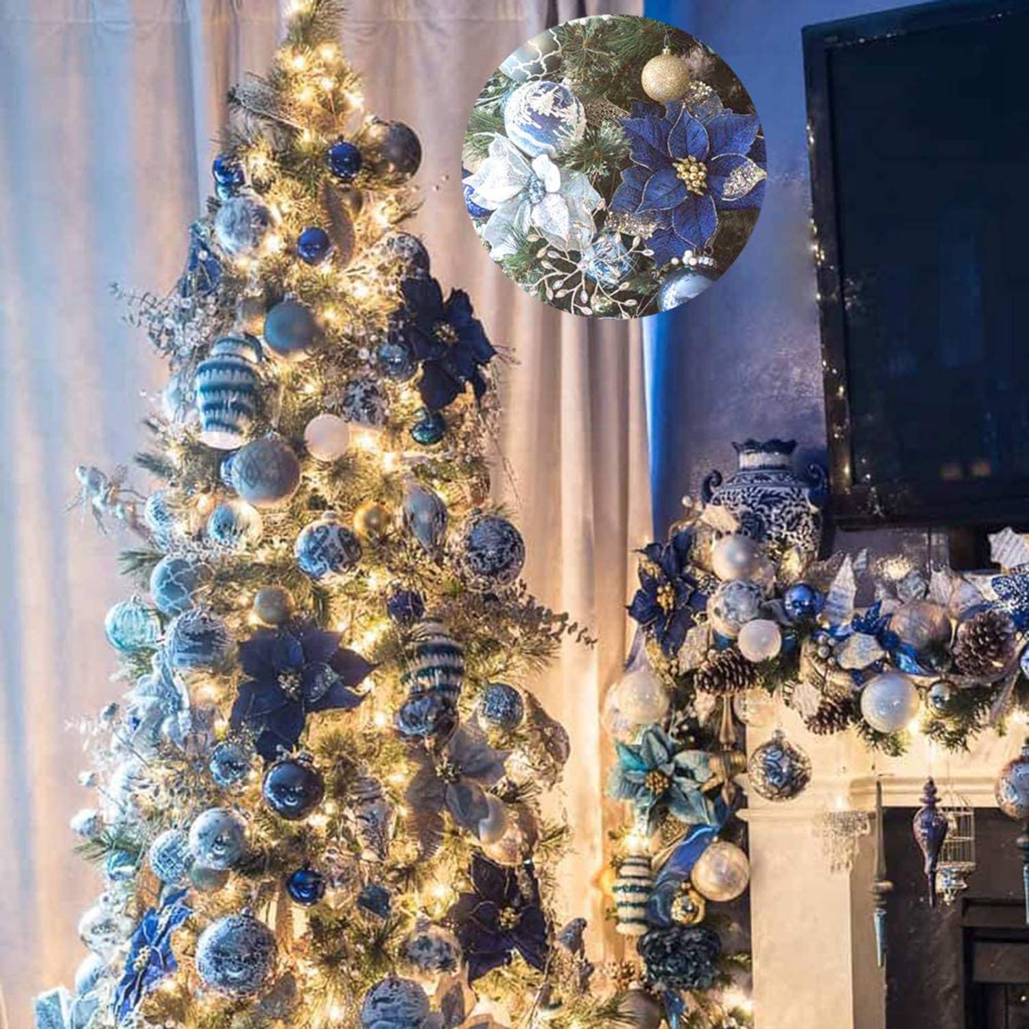 Noel Glitter 20 adet noel ağac - Christmas Wreath Fake incelemesi ve fiyatı