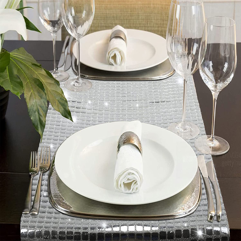 Parlak Ayna Altın/Gümüş Folyo  - Christmas Table Runner incelemesi ve fiyatı