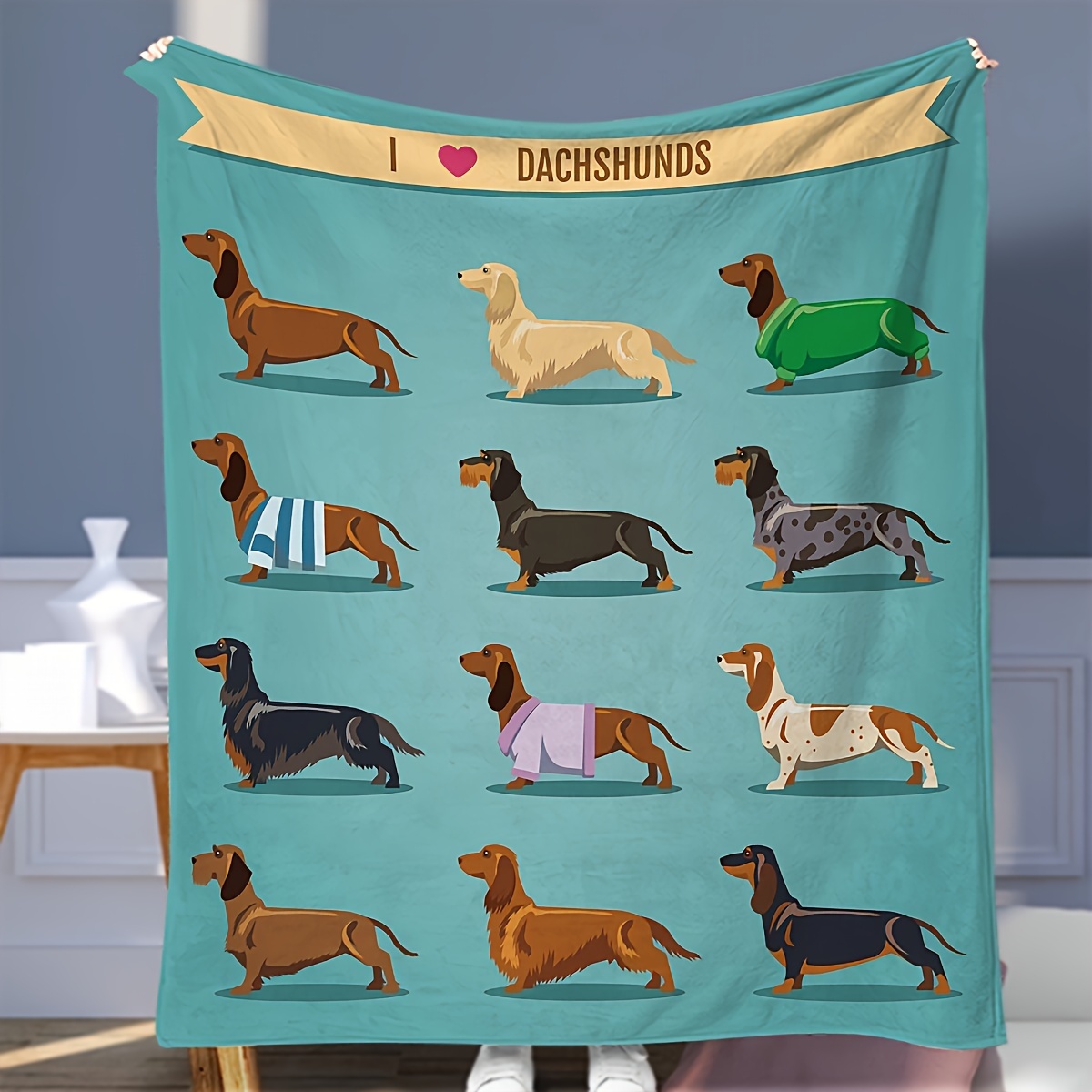 Sevimli Noel Dachshund Köpek B - Christmas Throw Blanket incelemesi ve fiyatı