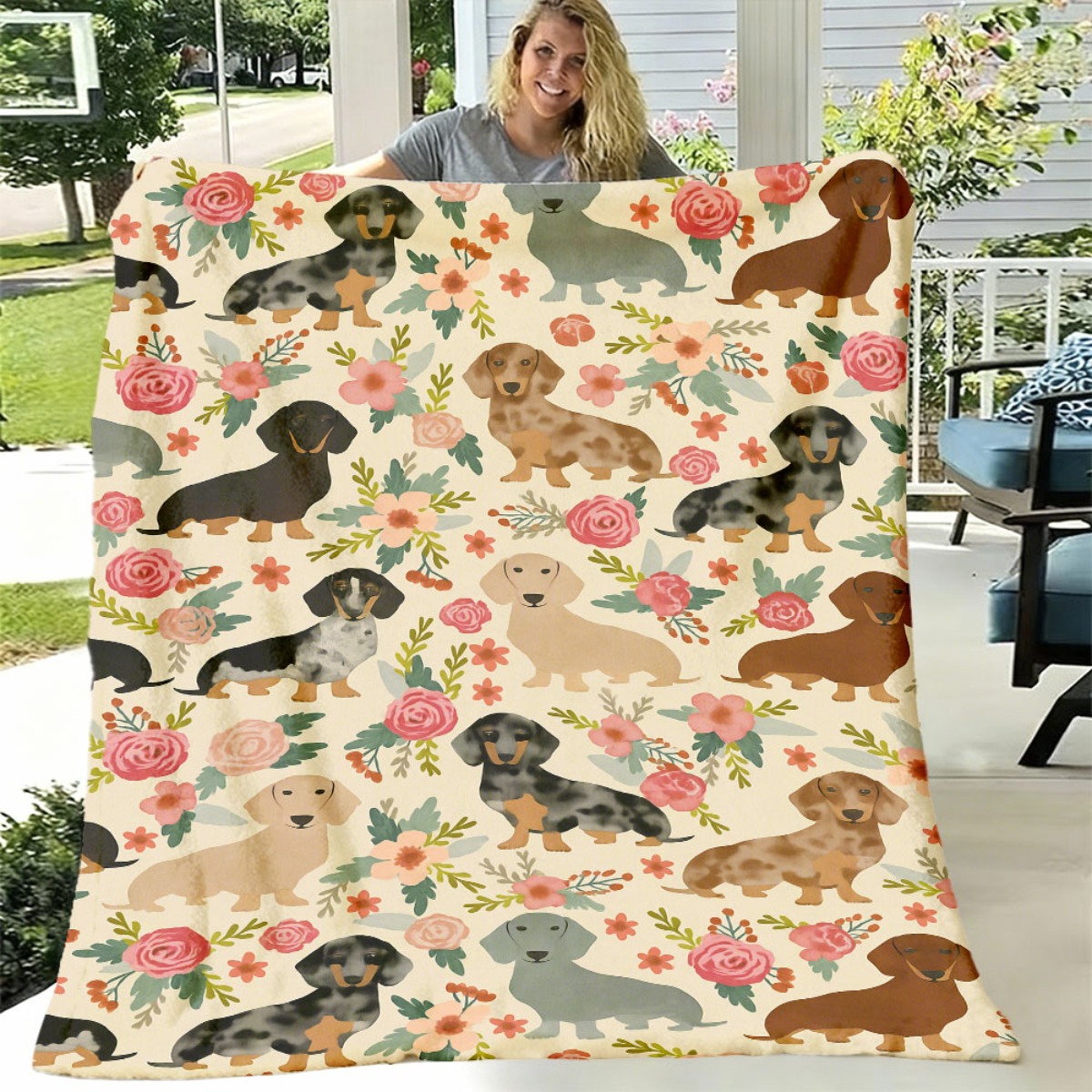 Sevimli Noel Dachshund Köpek B - Christmas Throw Blanket incelemesi ve fiyatı