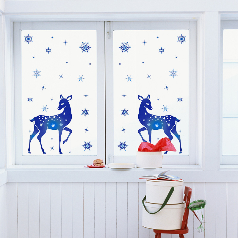 Noel pencere çıkartmaları Elk  - Snowflake Window Decal incelemesi ve fiyatı