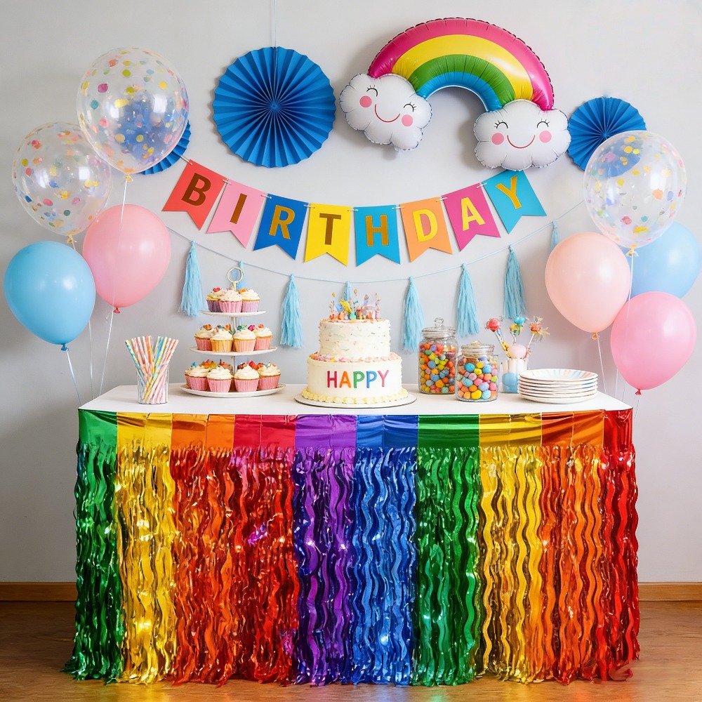 2'li Paket Gökkuşağı Dalgalı M - Tinsel Garland Decoration incelemesi ve fiyatı